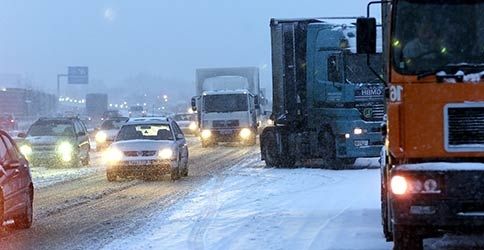 Autobahn im Winter Autobahn im Winter